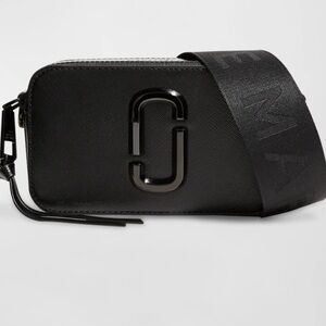 Black Crossbody Bag with Logo